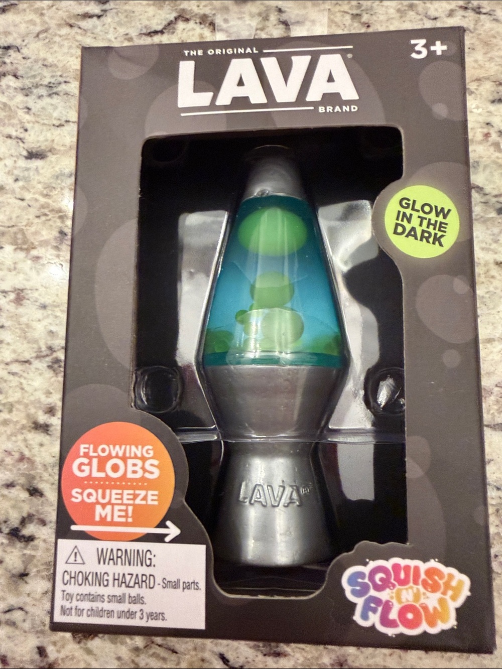 LAVA Glow-in-the-Dark Kids Lava Lamp Toy - Blue & Green
